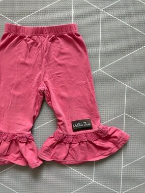 Matilda Jane|Baby girl/toddler pink Ruffle crotchet trim FLARE boho pants•••2T